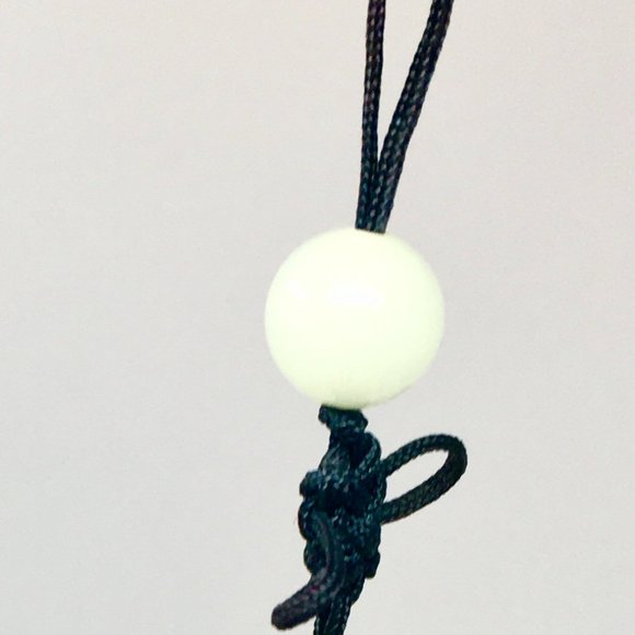 Mini Chinese Knot Red Cinnabar Bead Black Tassel Hanging Pendant Charm - Picture 15 of 16